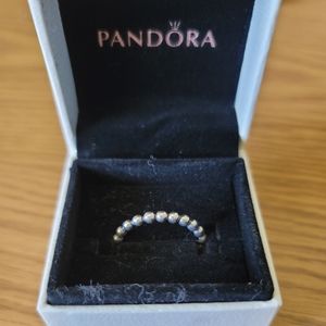 Pandora stackable beaded ball ring